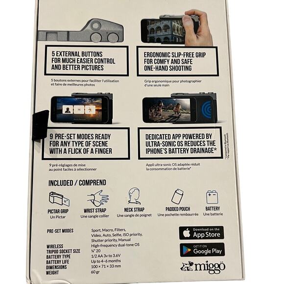 Pictar One Mark II - DSLR Your iPhone or Android Phone by Miggo NWT - Picture 2 of 7